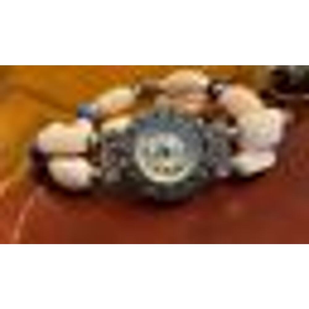 Women's Royalton Watch, Silver Tone with Stone Bracelet Band